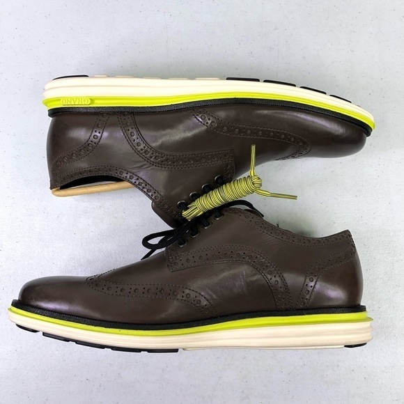 Cole Haan Original Grand Lux Wingtip Oxford Leather Shoes - Picture 4 of 13